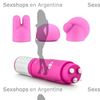 Vibrador estimulador con 3 accesorios intercambiables